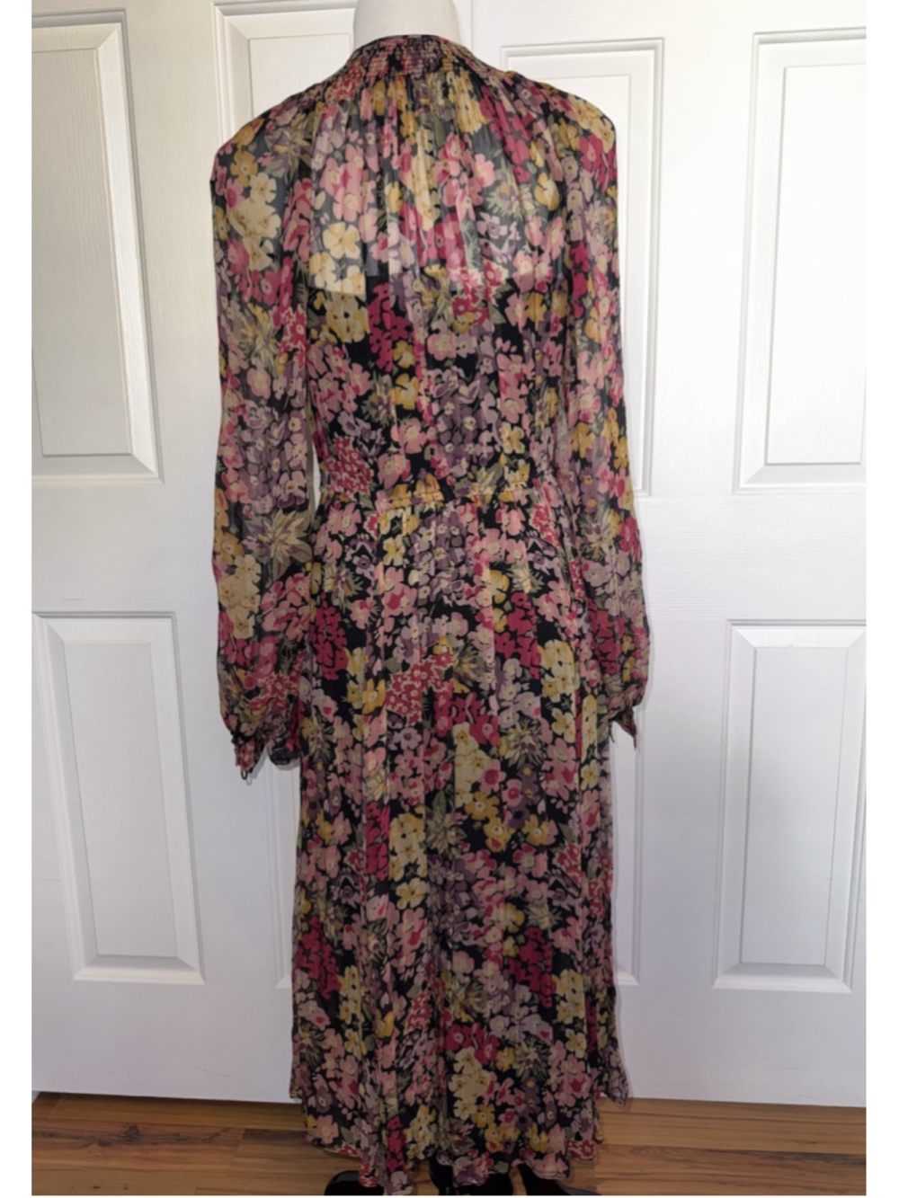 Polo Ralph Lauren Floral Midi Dress Romantic Prairie Cottagecore Garden Party - Picture 3 of 11